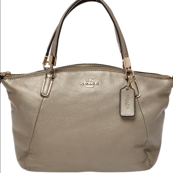 Coach Handbags - Coach Kelsey Satchel Metallic Light Gold